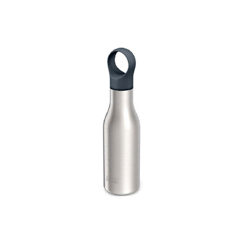 Joseph & Joseph Loop 500ml Vacuum Insulated Water Bottle Brushed/Anthracite