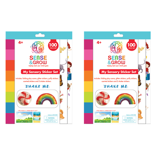 2x 100pc Sense & Grow Sensory Stickers/Play Scene Set Kids 4y+