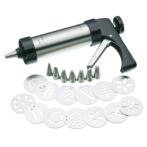 21pc Mastercraft SS Icing Gun/Cutter/Nozzles Set Baking Accessory