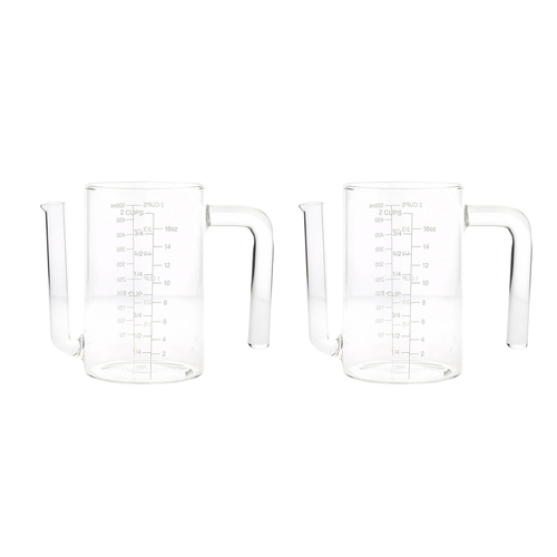 2x Mastercraft 500ml Fat/Gravy Separator Container Jug - Clear