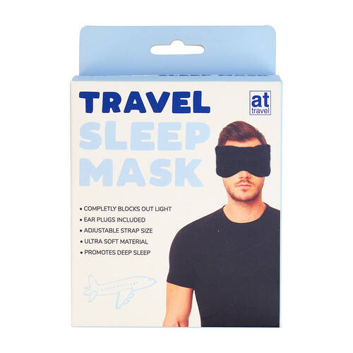 Annabel Trends Travel Sleep Mask Sleeping Eye Cover 11x13cm Black