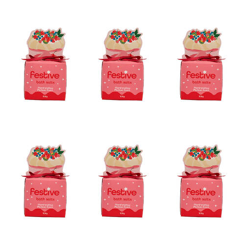 6PK Annabel Trends Festive Bath Salts - Marshmallow Pavlova Scent