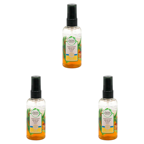 3PK Herbal Essences 100ml Repair Hair Oil Blend Argan Oil & Aloe