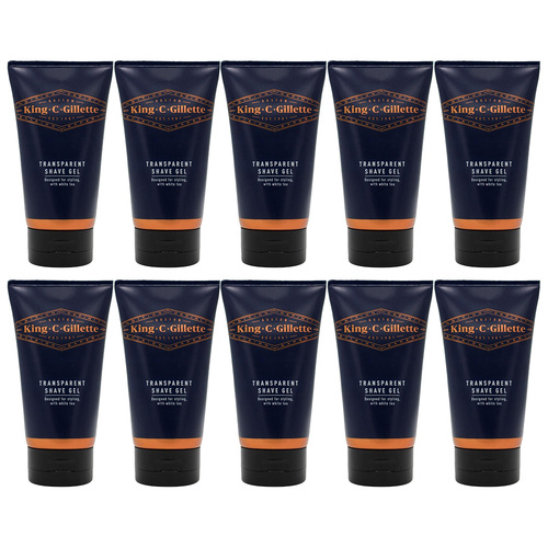 12PK King. C. Gillette Mens Transparent Shave Gel 150ml