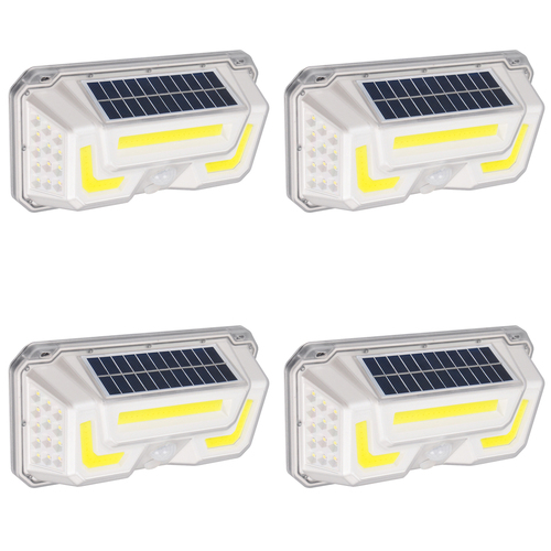 4PK 25th Hour Solar Powered Super Bright Motion Solar Activated Light 600 Lumen