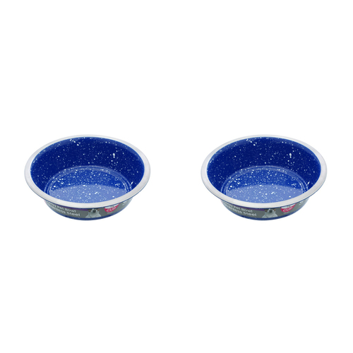 2x Paws & Claws Savoy S/Steel Pet Bowl 400Ml 12.5x4cm Assorted