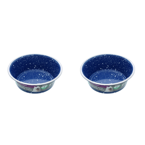 2x Paws & Claws Savoy S/Steel Pet Bowl 800Ml 16x5.5cm Assorted