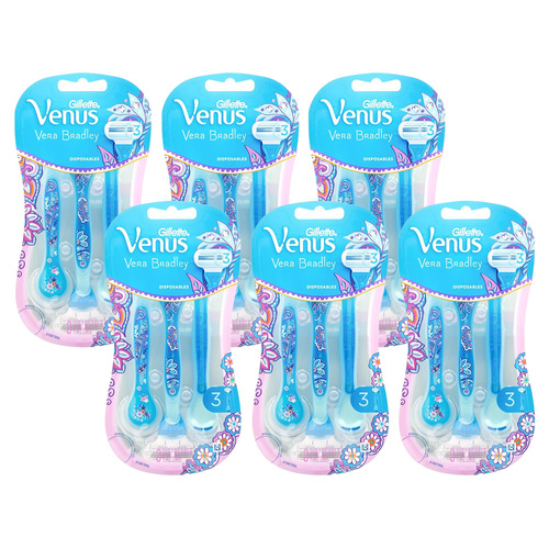 18pc Gillette Venus Vera Bradley Design Disposable Razors