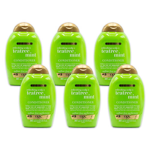 6PK Ogx Refreshing Scalp w/ Teatree Mint 385ml Conditioner