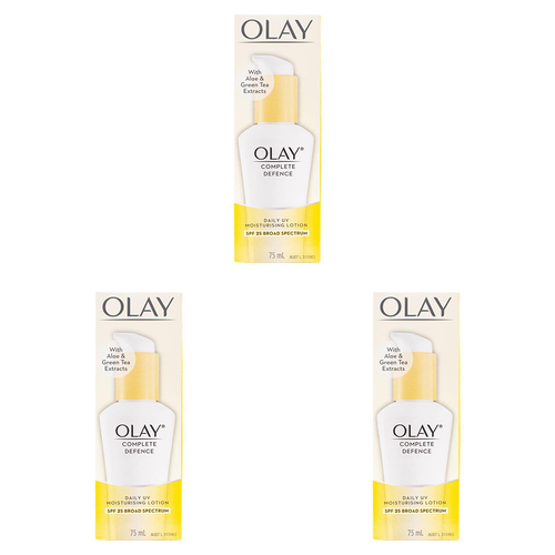 3PK Olay 75ml Moisturising Lotion SPF25 Broad Spectrum w/ Aloe/Green Tea Extracts