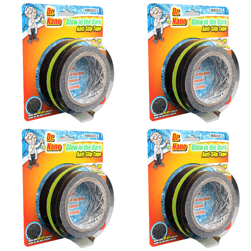 4PK Hercules Dr. Nano Glow In The Dark Anti Slip Tape 50mm x 3m