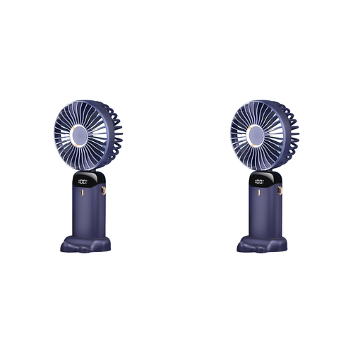 2PK Koolmaxx 3 in 1 Rechargable Ultra Adjustable Fan Blue