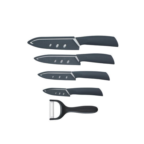 5pc Innobella Durable Ceramic Knife Set w/ Bonus Y Shape Peeler