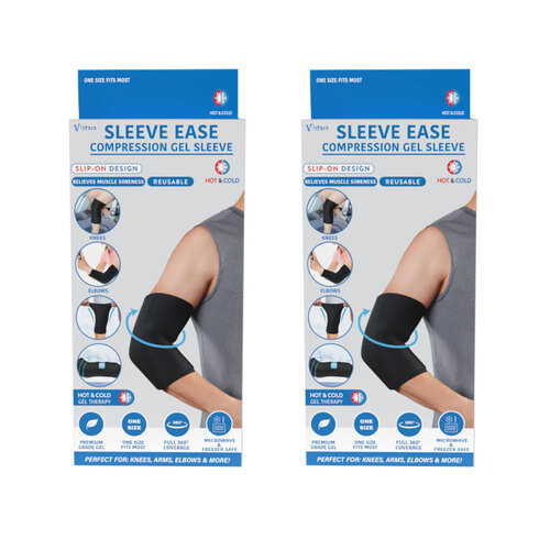 2PK Vistara Sleeve Ease Premium Grade Compression Gel Sleeve 