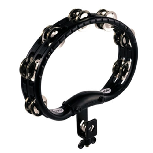 Meinl Percussion Mountable Steel Jingles Tambourine Black