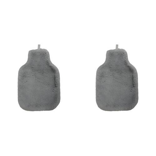 2PK Annabel Trends Cosy Luxe Hot Water Bottle Cover 37x23cm - Grey