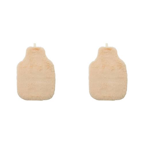 2PK Annabel Trends Cosy Luxe Hot Water Bottle Cover 37x23cm - Latte