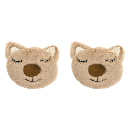 2PK Annabel Trends Hottie Kids Microwaveable Hot/Cold Pad 14x25cm Wombat Brown