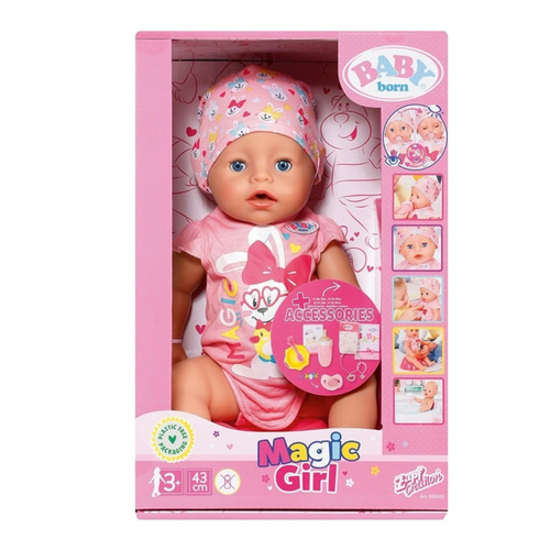 Baby Born Magic Girl Kids/Childrens Toy 43cm - Open Box  3+