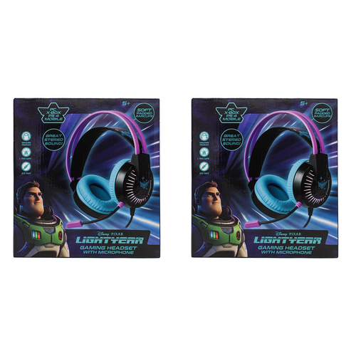 2PK Disney Pixar Lightyear Gaming Headset w/ Microphone For Xbox/PS4/Mobile 5y+