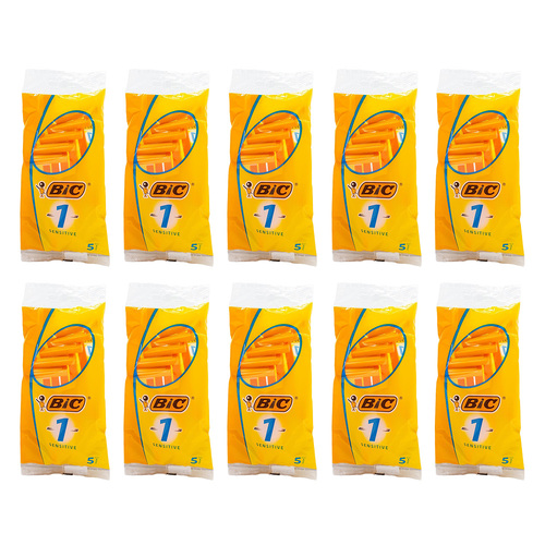 50pc Bic Razors 1 Face Hair Removal Shaver Disposable For Men Sensitive Skin