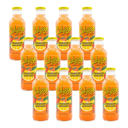 12PK Calypso 473ml Strawberry Lemonade Non-Alcoholic Flavoured Drink