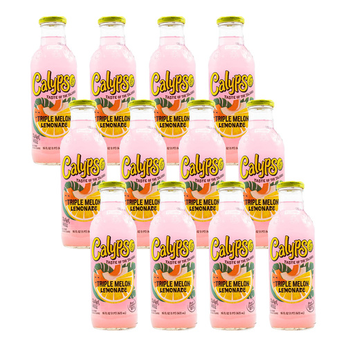 12PK Calypso 473ml Triple Melon Lemonade Non-Alcoholic Flavoured Drink