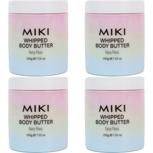 4PK Miki Fragranced Whipped Body Butter 200g Fairy Floss