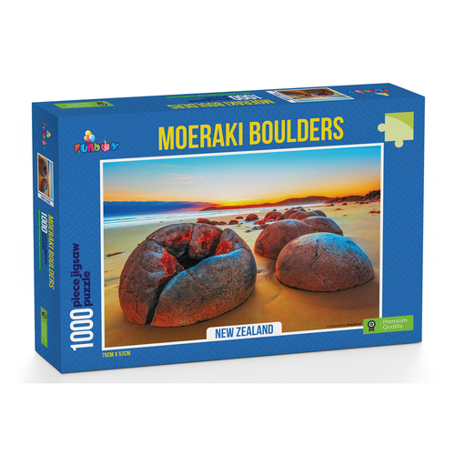 1000pc Funbox Moeraki Boulders New Zealand Jigsaw Puzzle 72x52cm