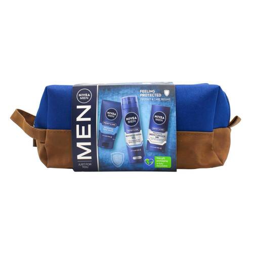 3pc Nivea Men Gift Bag Feeling Protected Men Facial Care Kit