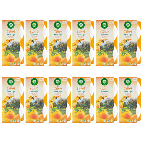 24pc Airwick Stick Ups Air Freshener 60G Aroma Gel Citrus Twin Pack