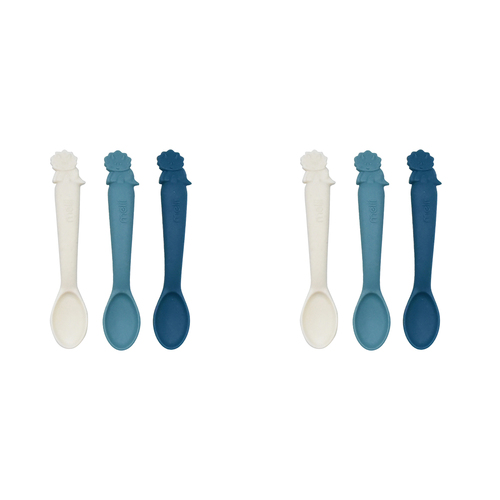 6pc Melii Luxe Silicone Baby Feeding Spoons Dinosaur