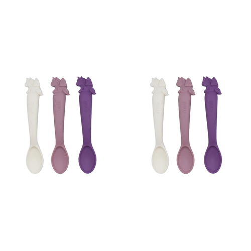 6pc Melii Luxe Silicone Baby Feeding Spoons Unicorn