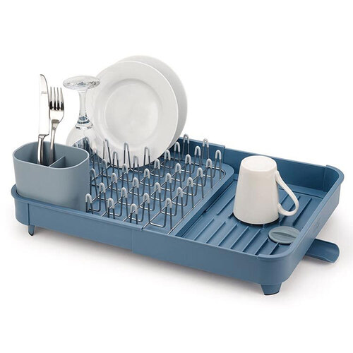 Joseph Joseph Extend Expandable Dish Rack w/ Draining Plug - Sky