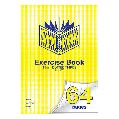 Spirax 70 gsm 14mm Dotted Thirds No.107 Exercise Book