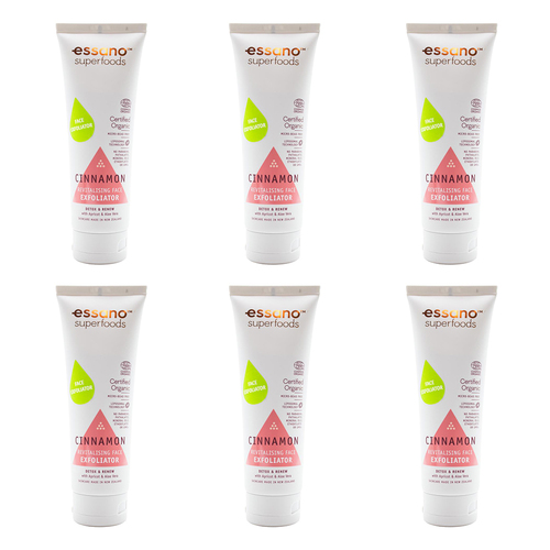 6PK Essano Revitalising Face Exfoliator Superfoods Detox & Renew 100ml