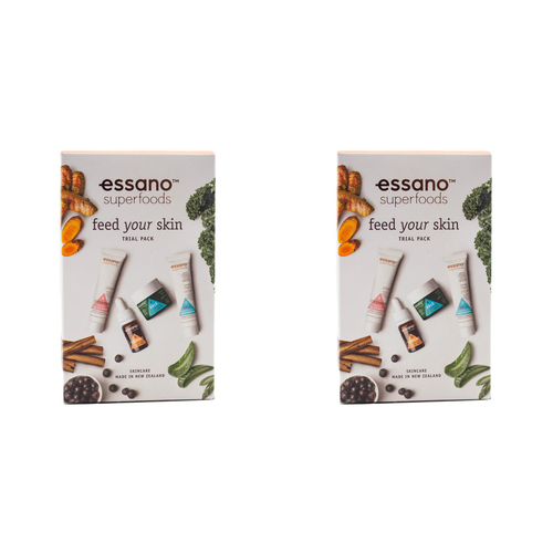 2x 4pc Essano Superfoods Feed Your Skin Women Facial Care Trial Pack