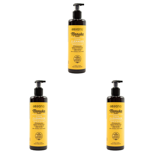 3PK Essano Creme Cleanser Clarify & Nourish Manuka Honey 300ml