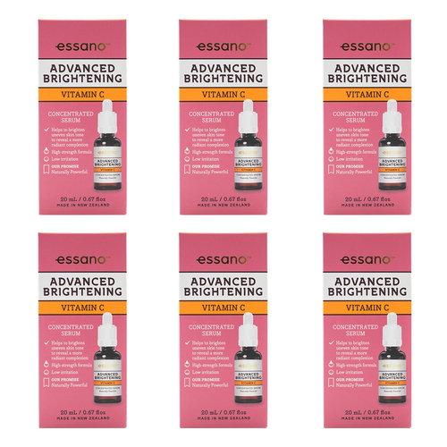 6PK Essano Concentrated Serum Advanced Brightening Intense Hydration 20ml