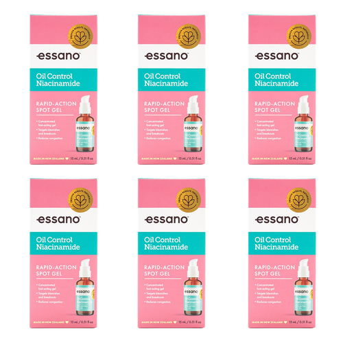 6PK Essano Oil Control Niacinamide Rapid Action Spot Gel 15ml