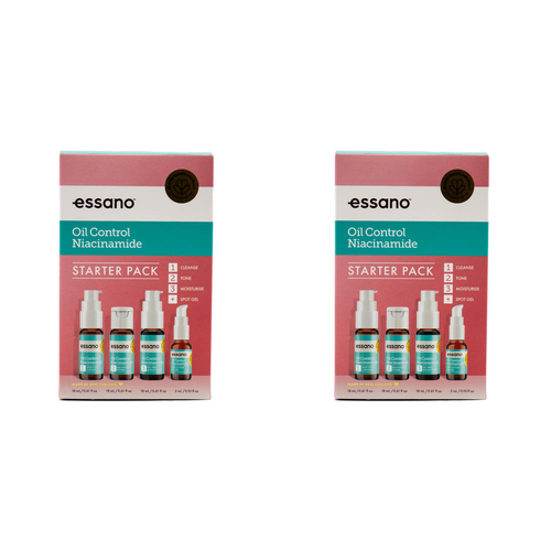 2x 4pc Essano Oil Control Niacinamide Self Care Starter Pack