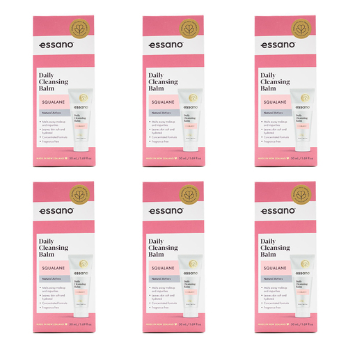 6PK Essano Daily Cleansing Balm Squalane Skin Care 50ml