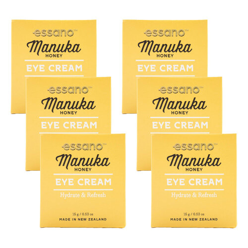 6PK Essano Eye Cream Hydrate & Refresh Manuka Honey 15g