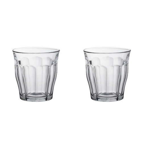 2x 4pc Duralex Picardie 250ml Glass Tumbler Set - Clear