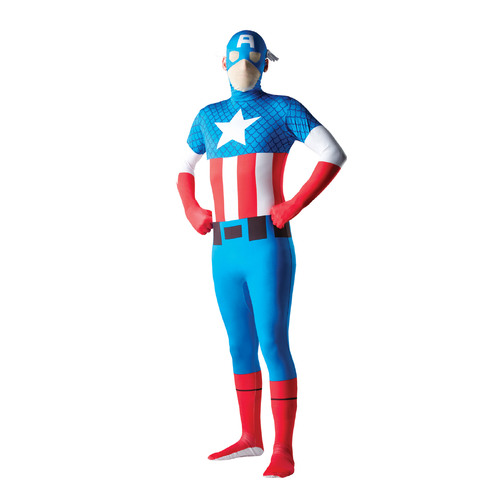 Marvel Captain America 2Nd Skin Suit Mens Dress Up Costume - Size L