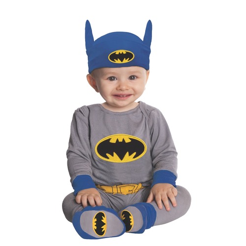 DC Comics Batman Onesie Costume Size 6-12months - Grey/Blue