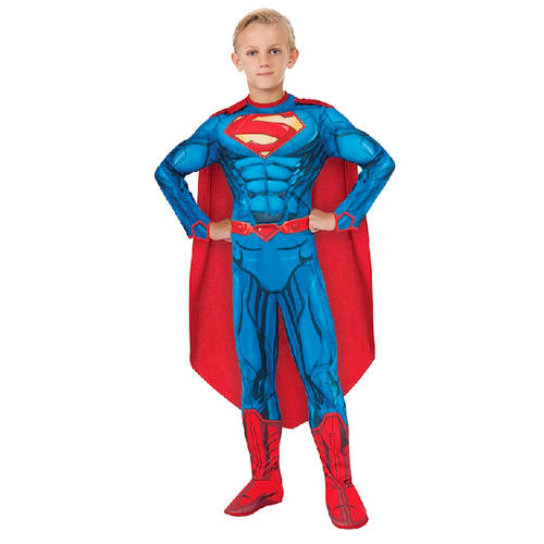 Rubies Superman Deluxe Digital Print 8-10Yrs Boys Dress Up Costume - Size L