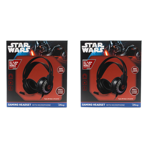 2PK Star Wars Over-Ear Gaming Headset w/ Microphone - Black