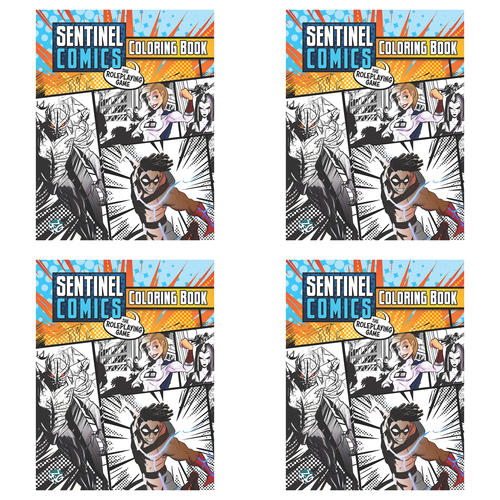 4PK Greater Than Games RPG Sentinels Comics Colouring Book