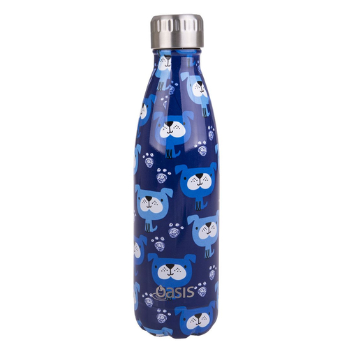 Oasis 500ml Double Wall Insulated Bottle Stainless Steel - Blue Heeler